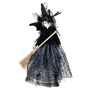 Decorative Figurines Halloween Decoration Ornament Witch Ornaments Hanging Decors Baby Adornments Party Supplies Fabric Tree Topper Home