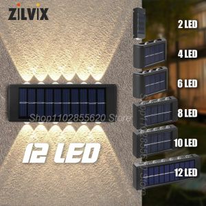 Lâmpada solar de parede solar Zilvix LED de LED à prova d'água LEDA LIGHTATIVA AO ARIMEIRA DE GARDENCIME