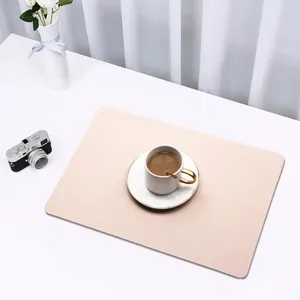 Masa Paspasları Placemats Yağ geçirmez çift taraflı placemat Ev için kolay ısı yalıtım mat su geçirmez düz renkli yemek