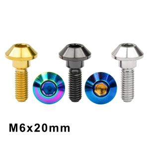 Weiqijie Titanium Bolt M6x parafuso da cabeça do cone de 20 mm para freios de motocicleta de bicicleta Yamaha