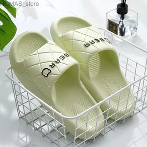 home shoes Super soft slippers for men and women season new anti-slip household indoor quick-drying outdoor slippers for women Y240401