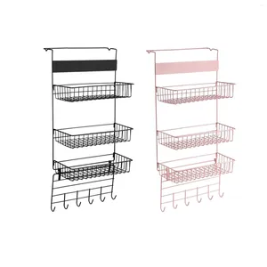 Kitchen Storage Over The Door Pantry Organizer Rack Seasoning Shelves For Cabinet