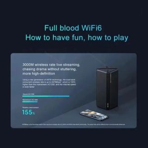 Novo amplificador de gigabit do roteador Xiaomi AX3000 Extender Mesh WiFi 6 repetidores 2.4g 5,0g 160MHz 256MB RETORES DE REDE DE GIGABIT FULL OFDMA