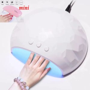 Lâmpada de unha USB Mini Máquina de secador de unhas portátil 6 LED Lâmpada UV Lâmpada de manicure para manicure baseada em gel Ferramenta de unhas