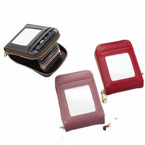 Busin Card Holder Card Card Chroe Case Men Mill Glot Karta Portfel Portfel Skóra Portfel Id Id Bank Poręczy torebka J4HH#