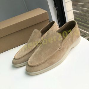 LP Couples shoes Summer Walk Charms embellished suede Moccasins loafers Genuine leather casual flats men Luxury Designers flat Dress shoe factory footwear R31