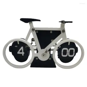 Orologi da tavolo Orologio a vibrazione a forma di bicicletta per la casa Camera da letto Dormitorio Soggiorno Ufficio Decorazione desktop Stile retrò 12 ore Mostra un grande numero