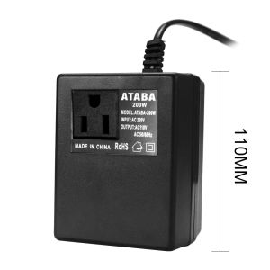 HOMARE DE EFERTIMENTO INTELIGENTE 200W AC 220V a 110V ADAPTADOR DE VIAGEM DE VIAGEM DE TOLATAGEM DE TOLATAGEM DE VENDOR DE 110V