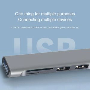 USB Cハブ3.0 5 In 1マルチスプリッターアダプターTF SDリーダースロット用MacBook Pro 13 15 Air Pro PCコンピューターアクセサリー