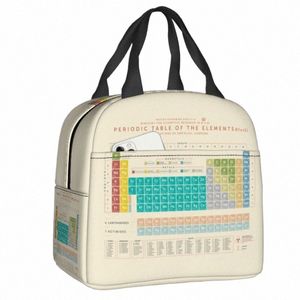 elements Periodic Table Thermal Insulated Lunch Bag Science Chemistry Chemical Portable Lunch Tote for School Storage Food Box S0DW#