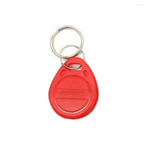 Keychains 100Pcs EM4305 T5577 Copy Rewritable Writable Duplicate RFID Tag 125Khz Card Proximity ID Token Keyfobs Red