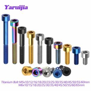 Yaruijia Titanium Bolts M5/M6x10/12/15/16/18/20/23/25/30/35/40/45/50/55/60/65mmアレン自転車ステムシートポストバイクパーツのキー