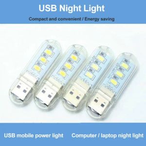 LIVRO DE LEDOS USB LIVRES MINI PORTÁVEL LED USB LUZ ULTRA BRILHO R MOLENTE POWER CHARGE USB Lâmpada noturna de iluminação interior Night Light Light