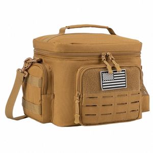 Taktische Lunchtasche für Männer, Militär, robuste Lunchbox, Arbeit, auslaufsicher, isoliert, langlebig, Thermo-Kühltasche, Mahlzeit, Cam, Picknick, f6aS #