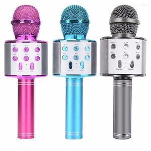 Microphones Portable Colorful USB Microphone Home KTV Handheld Wireless Bluetooth Karaoke Mikrofon