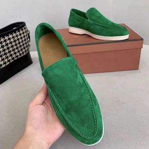 男性用の高級デザイナーLOAFERシューズ女性ファッションスニーカーレザーピアナローファーロロピンクブラックベビーブルーグレーネイビーカジュアルトレーナー