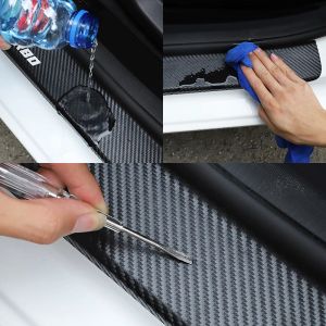 4PCS Car Door Sill Stickers Decor For Kia CARENS CARNIVAL CERATO K5 MOHAVE NIRO SEDONA SELTOS VENGA TELLURIDE Auto Accessories