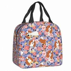 Süße Cavalier King Charles Spaniel Garten-Lunchtasche für Männer und Frauen, Thermo-Kühler, isolierte Lunchbox für Erwachsene, Büro, s4DE #