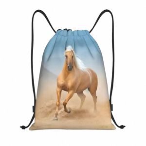 o Pmino Cavalo Andaluz Cordão Mochila Sacos Leve Correndo Cavalo Espanhol Ginásio Esportes Sackpack Sacks para Loja P0LR #