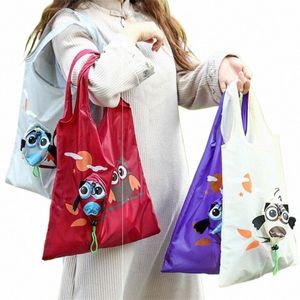 simpatico animale gufo forma pieghevole negozio borsa eco friendly signore regalo pieghevole riutilizzabile borsa da viaggio portatile borsa a tracolla generi alimentari 54Bd #