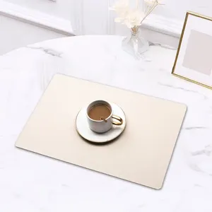 Table Mats Roll-up Placemats Oil-proof Double-sided Placemat For Home Easy-to-clean Heat Insulation Mat Waterproof Solid Kitchen