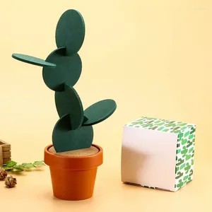 Bordmattor Underlägg Cactus Set av 6 stycken med blomkruka hållare för drycker Novelty Gift Home Office Bar Decor