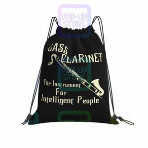 Clarinete baixo para sacos de cordão inteligente saco de ginásio escola mochila estilo esportivo saco de esporte escolar m433 #