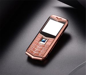 Sostituito Super Mini Luxury cellulare Phone per Lady Man Dual Sim Card Fashion Metal Frame di cellulare in acciaio inossidabile Cellulare Phon5544741
