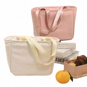 new Fi Women Tote Lunch Bags Outdoor Picnic Bento Lunchbox Cosmetic Storage Insulati Bag Portable Food Cooler Thermal Bag Q9RB#