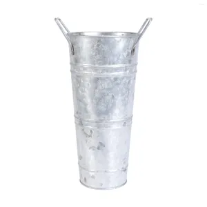 Vasos estanho flor balde retro antigo tratamento vaso arranjo artístico organizar ware display metal criativo forjado