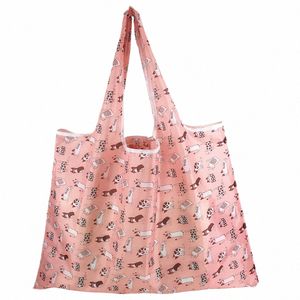 Womens Shop Travel Shoulder Bags Folding Eco Grocery Handbag Tote Pouch Bag 56x46cm N14B#