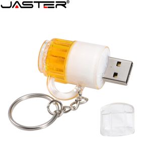 Jaster USB Flash Drive Najlepszy szybki napęd na piwo dedykowany Model piwa Glass Memory Stick 4G 8GB16GB 32GB 64GB 128 GB Pendrive