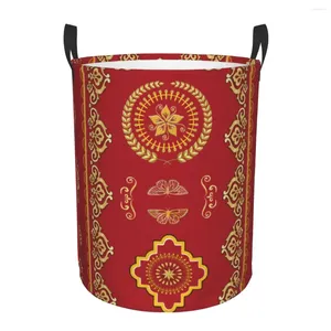 Laundry Bags Antique Persian Carpet Hamper Large Clothes Storage Basket Bohemian Rug Ethnic Tribal Style Toys Bin Organizer For Kids