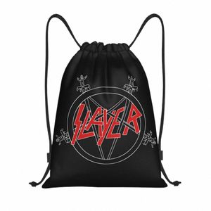 Personalizado Heavy Metal Rock Slayers Cordão Mochila Sacos Mulheres Homens Leve Thr Gym Sports Sackpack Sacks para Treinamento I0sd #