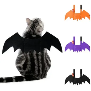 Costumi per gatti Decorativi ali artificiali per animali domestici Cosplay con campanelle in tessuto Ali per cani Campane di zucca Nero/Viola/Arancione