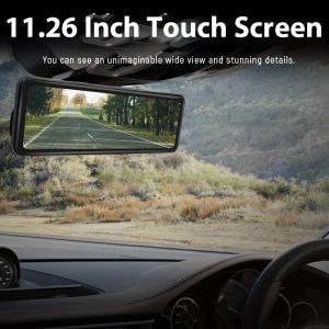 E-Ace Dash Cam 4k für Auto 12 'Auto-Video-Rekorder WiFi-Unterstützung 1080p Heckansicht Kamera GPS Fahrzeug Schwarze Kastenauto-Armaturenbrettkamera