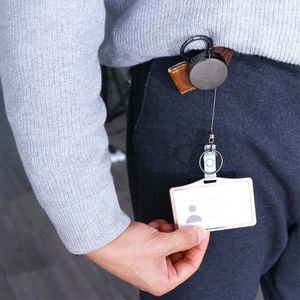 Keychains Key Buckle With Belt Clip Safety Elastic Keychain Pull Keyring ID Card Badge Holder Chain Ring Retractable Reels