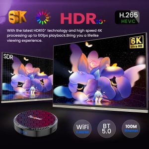 2023 Hot Allwinner H618 Dual WiFi WiFi6 Android 12.0 TV Box Quad Core 8K 6K 4K BT5.0 128G 64G 32G 16G odtwarzacza multimedialnego