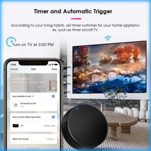 Aubess Tuya WiFi IR Remote Control Smart Universal für TV -Klimaanlagen Fernbedienung Arbeit mit Alexa Google Home Alice