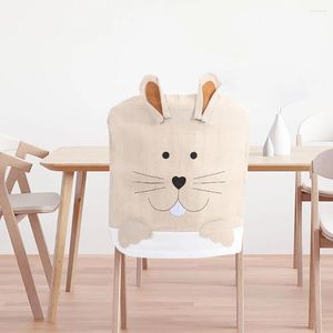 Chair Covers 2 Pcs Easter Cover Removable Dining Back Decor Chairs Protector For Room