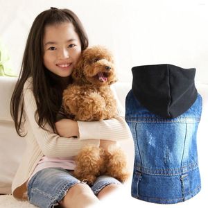 Dog Apparel Denim Vest Jacket T-Shirt Cute Puppy Clothes Comfortable Cool Clothing For Small Dogs Fashion 2024