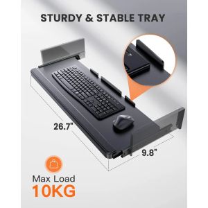 Electric Standing Desk with Full Size Keyboard Tray, Adjustable Height Sit Stand Up Desk, Home Office Desk Computer Workstation