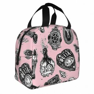 Witchy Isolated Lunch Bag Thermal Bag Lunch Ctainer Tarot Occult Witch Magic Boho Tote Lunch Box Bento Pouch School Travel 09Wh#