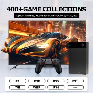 New Video Game Console Hyperspin Portable12T External Game Drive with 40000 Retro Games forPS4/PS3/PS2/DC/SS for Win 7/8/10/11