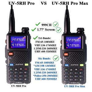 UV-5RH Pro Max Baofeng Walkie Talkie UV-5RM Sechs-Band AM FM VHF14.5W Max Power 3800mah Typ C Lading 999ch NOAA Stoppwatch Radio