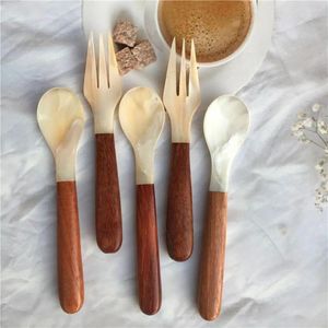 Spoons Kitchen Tool Home Coffee Scoop Tableware Conch Shell Spoon Ice Cream Dessert Fork Teaspoon