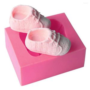 Stampi da forno Stampo in silicone per fondente 3D Sapone Scarpe per bambini Stampo per cioccolato Strumenti per decorare torte nuziali per feste