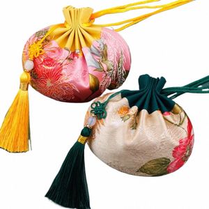 Coulisse Bundle Pocket Fr Modello Bling Bag Han Tasca in stoffa Custodia in stile cinese Borsa per il trasporto Borsa per gioielli J9Kc #