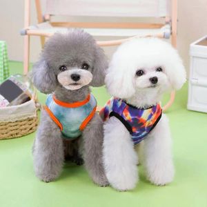 Dog Apparel Adorable Stylish Puppy Clothes Daily Wear Autumn Winter Multicolor Pet Vest Tie Dye Girl Boy For Indoor Outdoor Activities