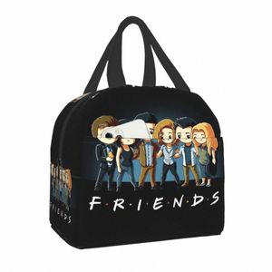 amici Personaggi Carto Anime Lunch Bag isolato per le donne Dispositivo di raffreddamento termico portatile Bento Box Cam Picnic Food Lunch Boxes Z8Be #